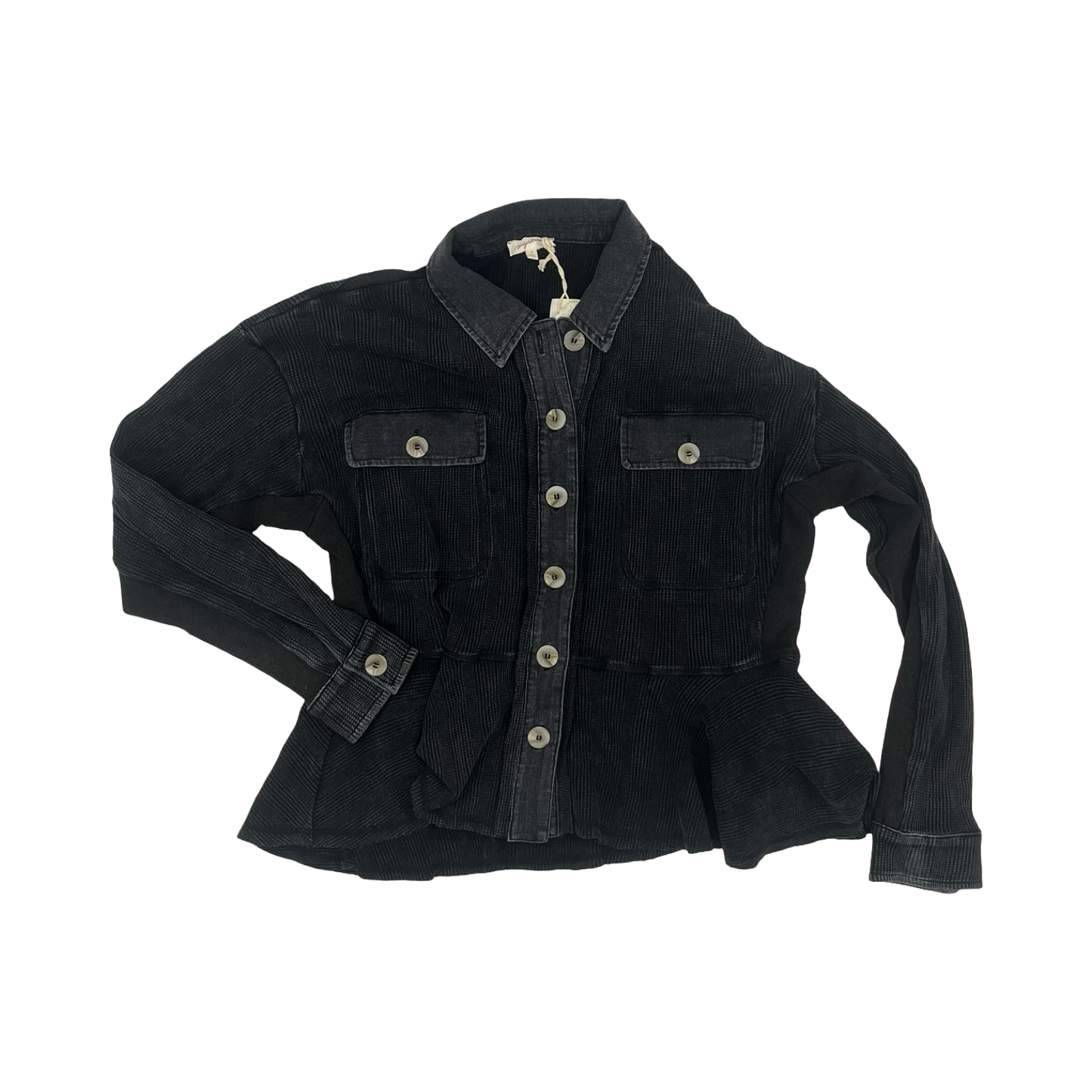 Jacket Shirt By Mystree In Grey, Size:M