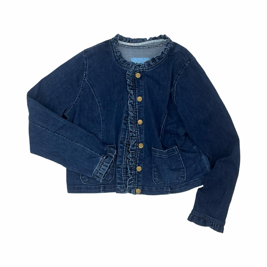 Jacket Denim By Draper James In Blue Denim, Size:Xl