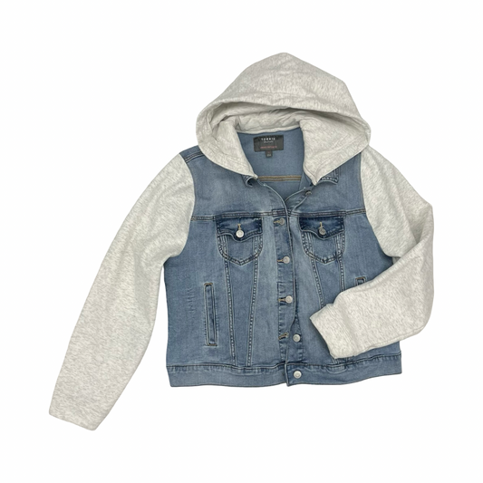Jacket Denim By Torrid In Blue & Grey, Size:L