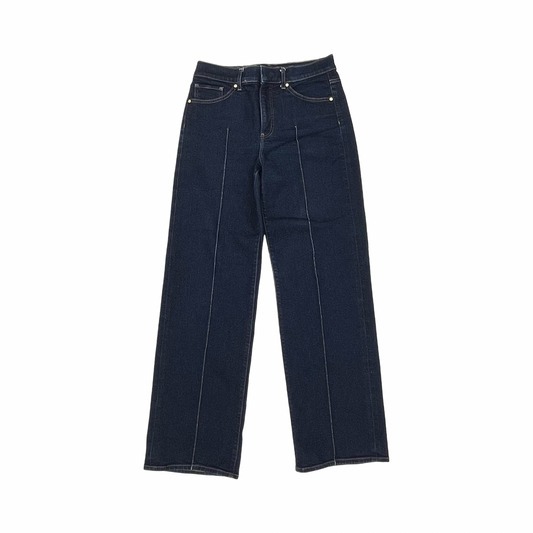 Jeans Wide Leg By Express In Blue Denim, Size:6