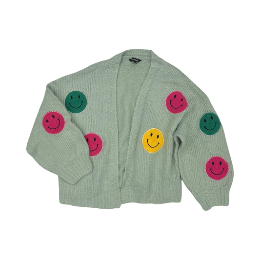 Sweater Cardigan By Davi & Dani In Green, Size:2X