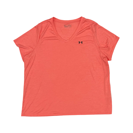 Athletic Top Ss By Under Armour In Coral, Size:3X
