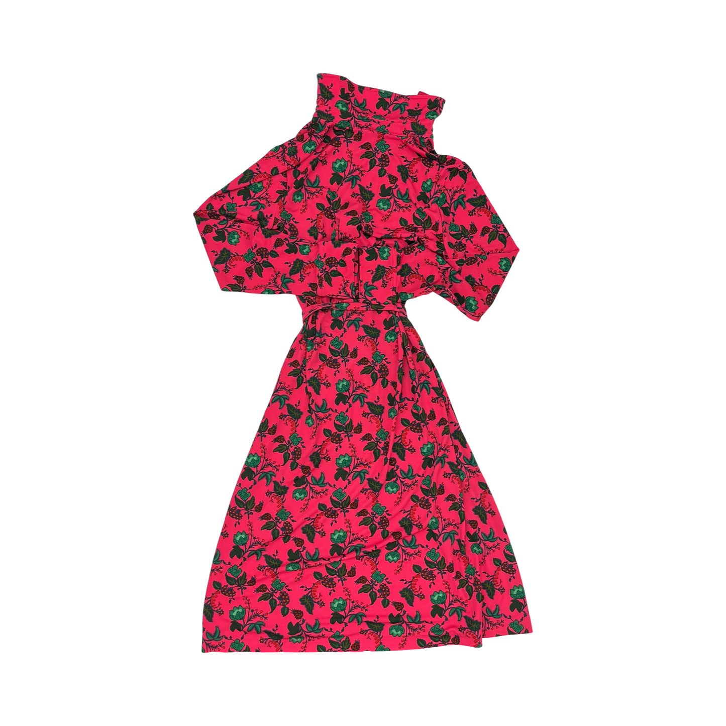 Dress Party Midi By Amazon Essentials In Green & Pink, Size:M