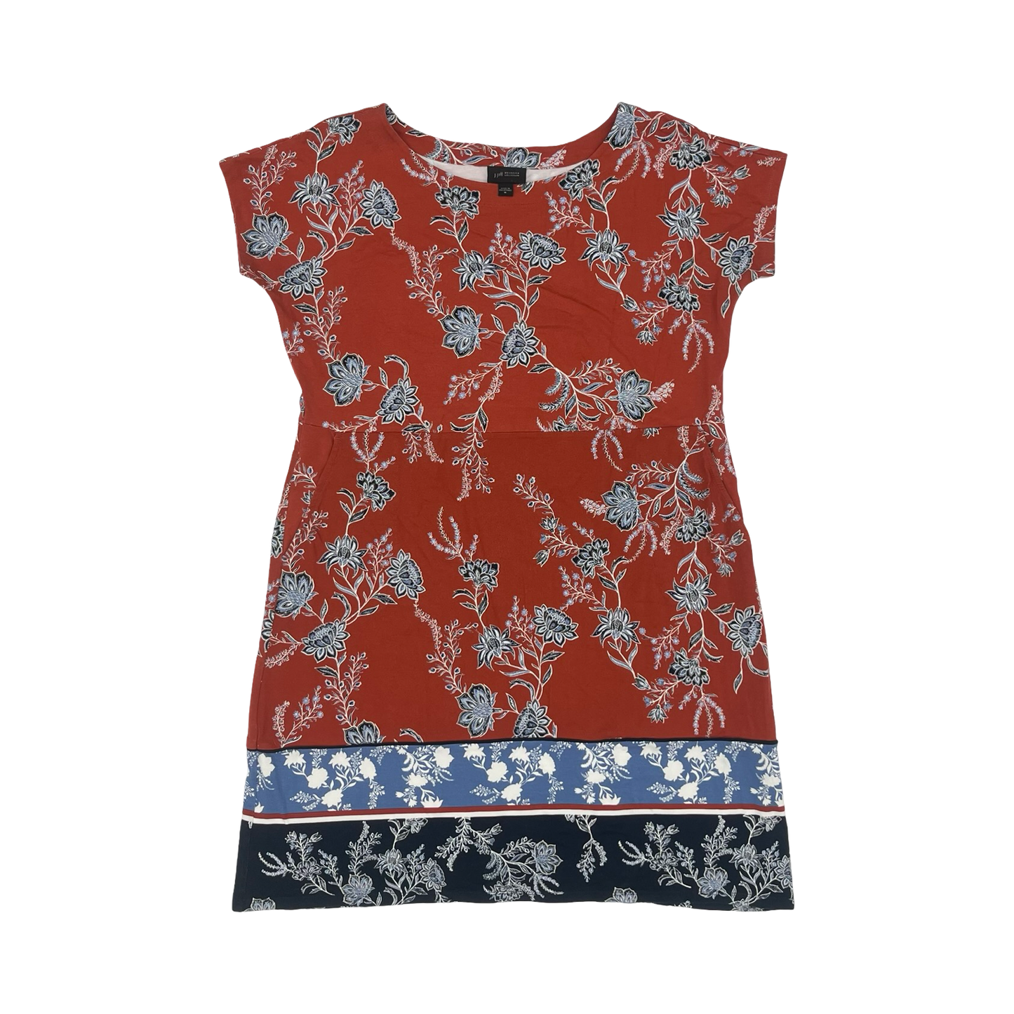 Dress Casual Short By J. Jill In Blue & Orange, Size:M
