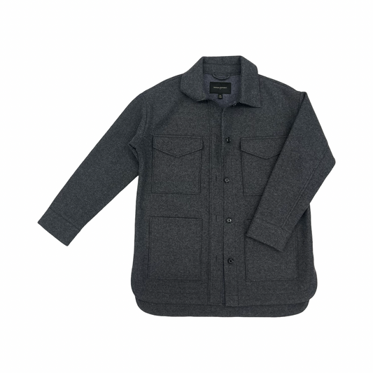 Jacket Shirt By Banana Republic In Grey, Size:Xs