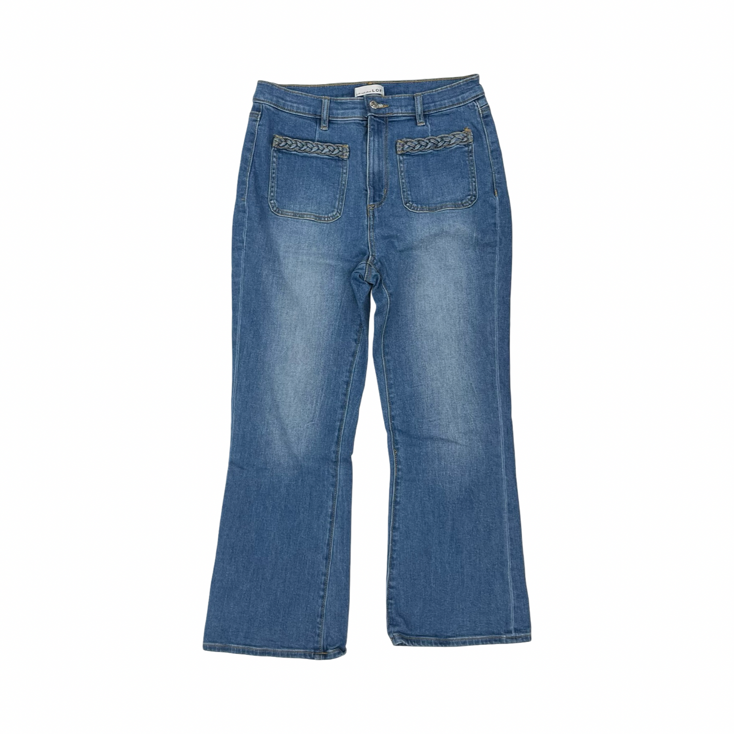 Jeans Cropped By Loft In Blue Denim, Size:6