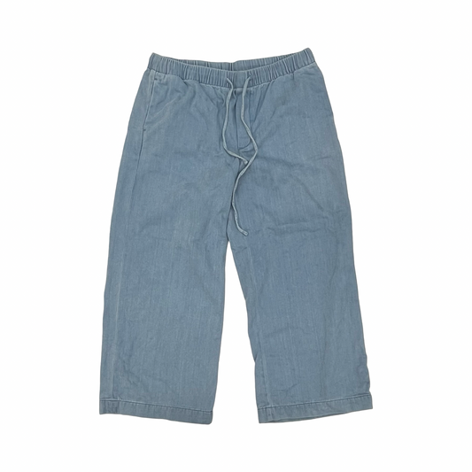 Pants Wide Leg By American Eagle In Blue Denim, Size:L