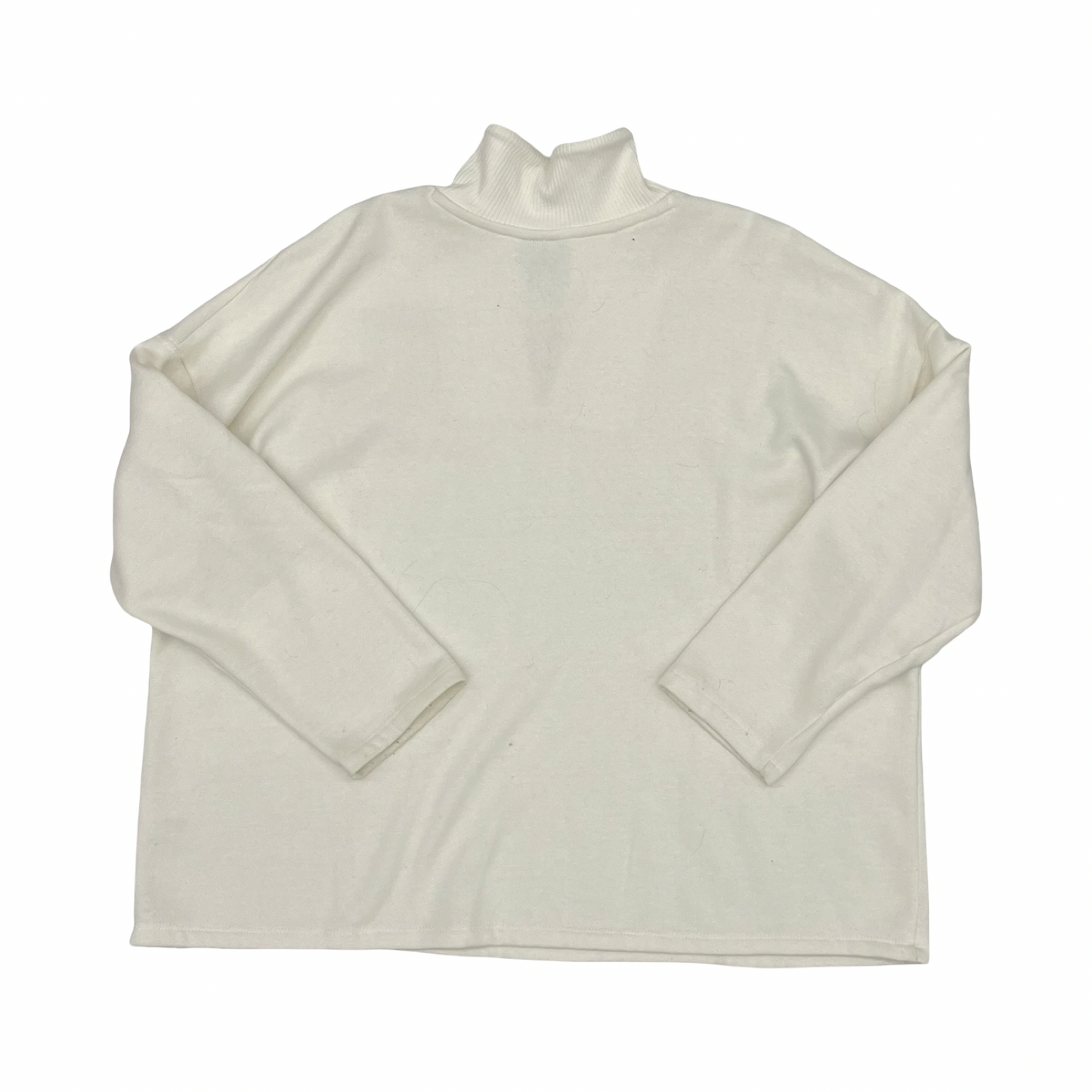 Sweater By Cato In White, Size:1X