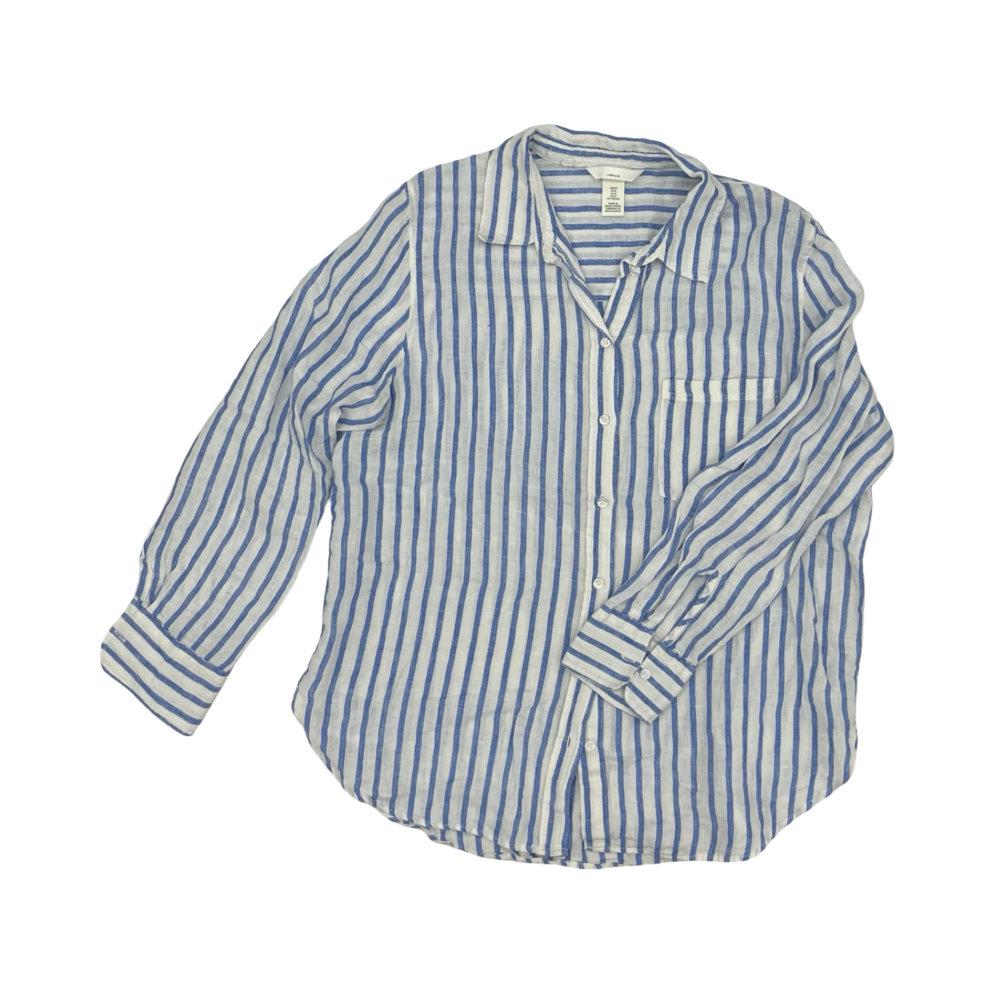 Top Ls By H&M In Blue & White, Size:M