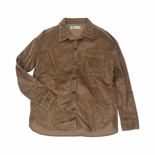 Jacket Shirt By Hollister In Tan, Size:Xs