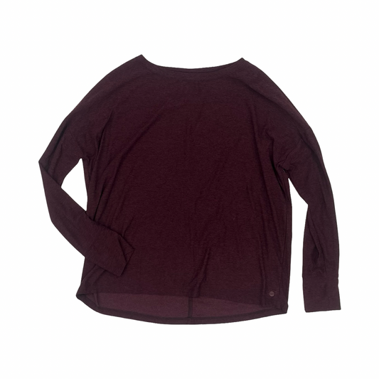 Athletic Top Ls Crewneck By Calia In Maroon, Size:S