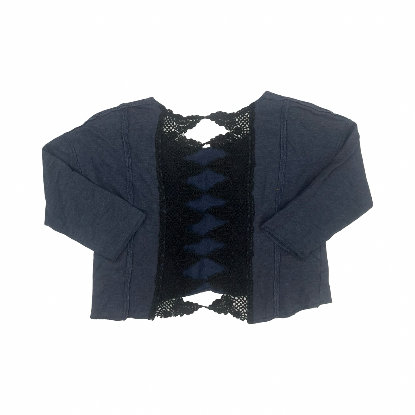 Top 3/4 Sleeve By Free People In Blue, Size:L