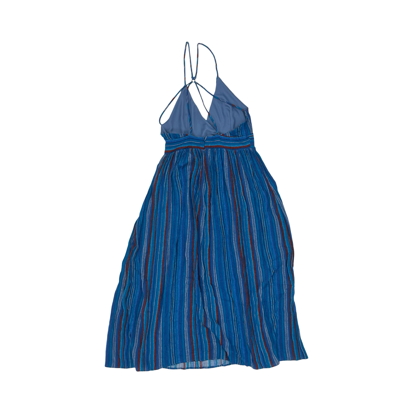 Dress Casual Midi By Ecote In Blue & Red, Size:Xs