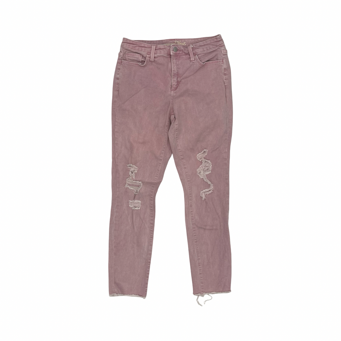 Jeans Skinny By Universal Thread In Pink Denim, Size:6
