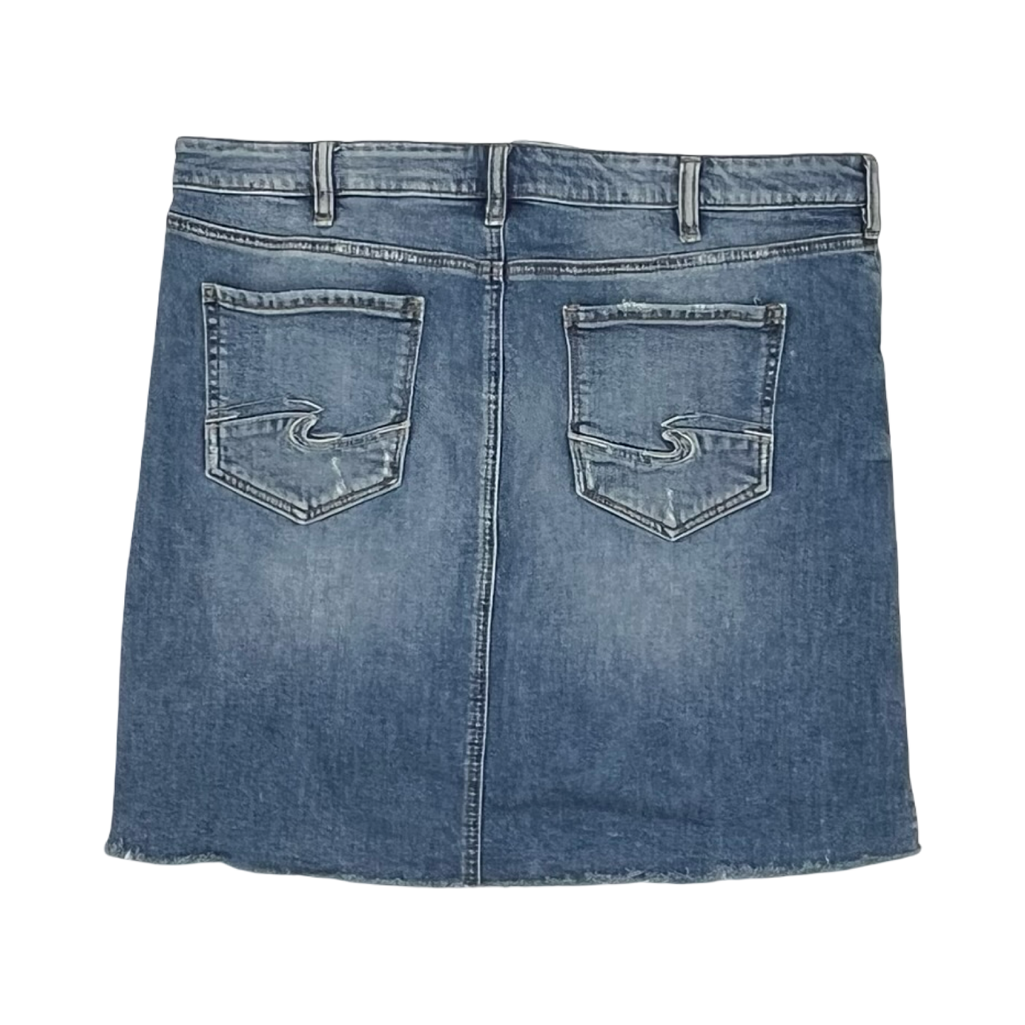 Skirt Mini & Short By Silver In Blue Denim, Size:8