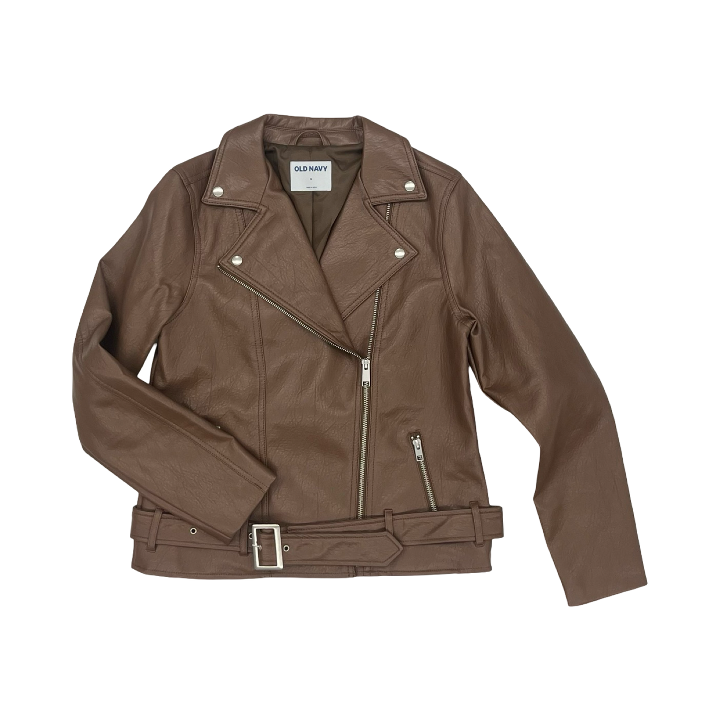 Jacket Moto By Old Navy In Brown, Size:S