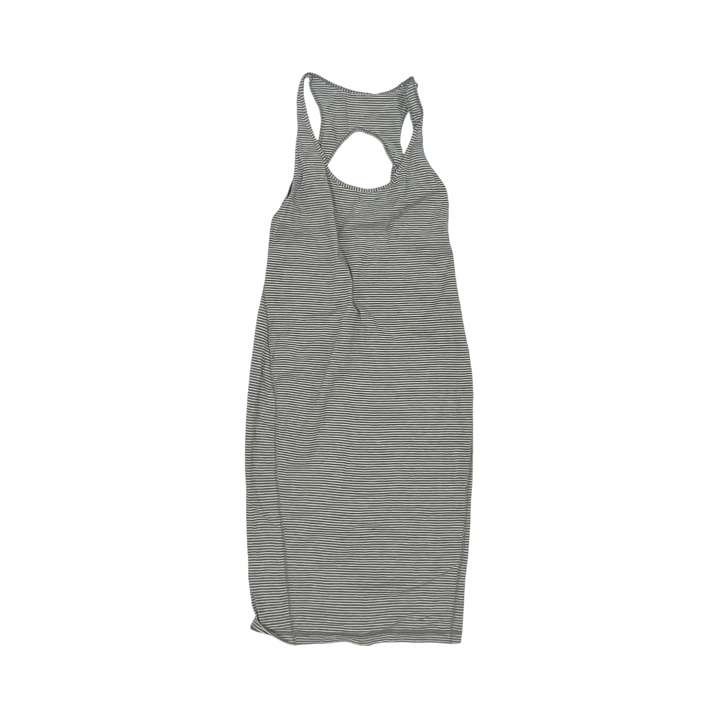Athletic Dress By Lululemon In Grey & White, Size:M