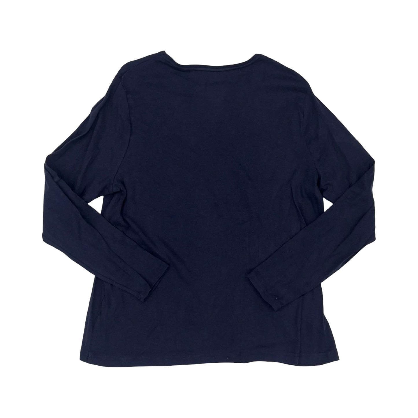 Top Ls Basic By Croft And Barrow In Navy, Size:Xxl