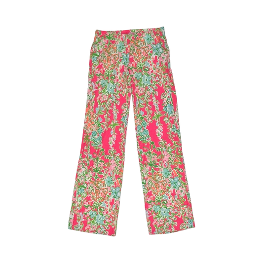 Pants Designer By Lilly Pulitzer In Green & Pink, Size:Xxs