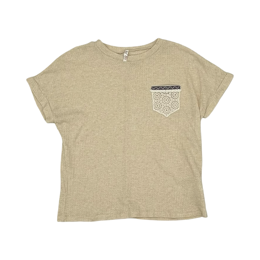 Top Ss By Clothes Mentor In Tan, Size:S