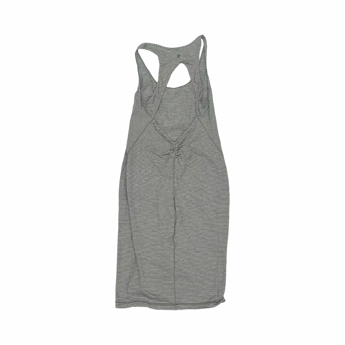 Athletic Dress By Lululemon In Grey & White, Size:M