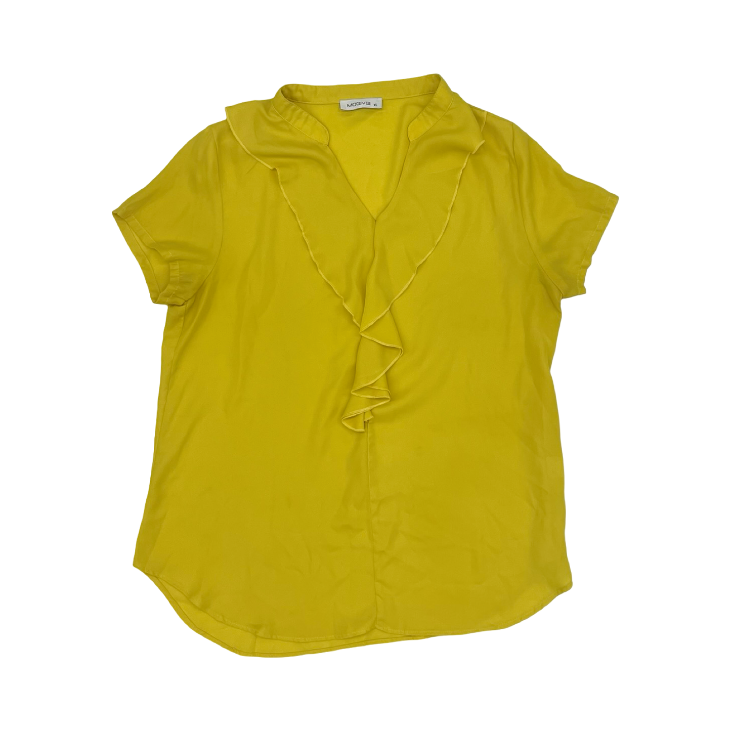 Blouse Ss By Clothes Mentor In Yellow, Size:Xl