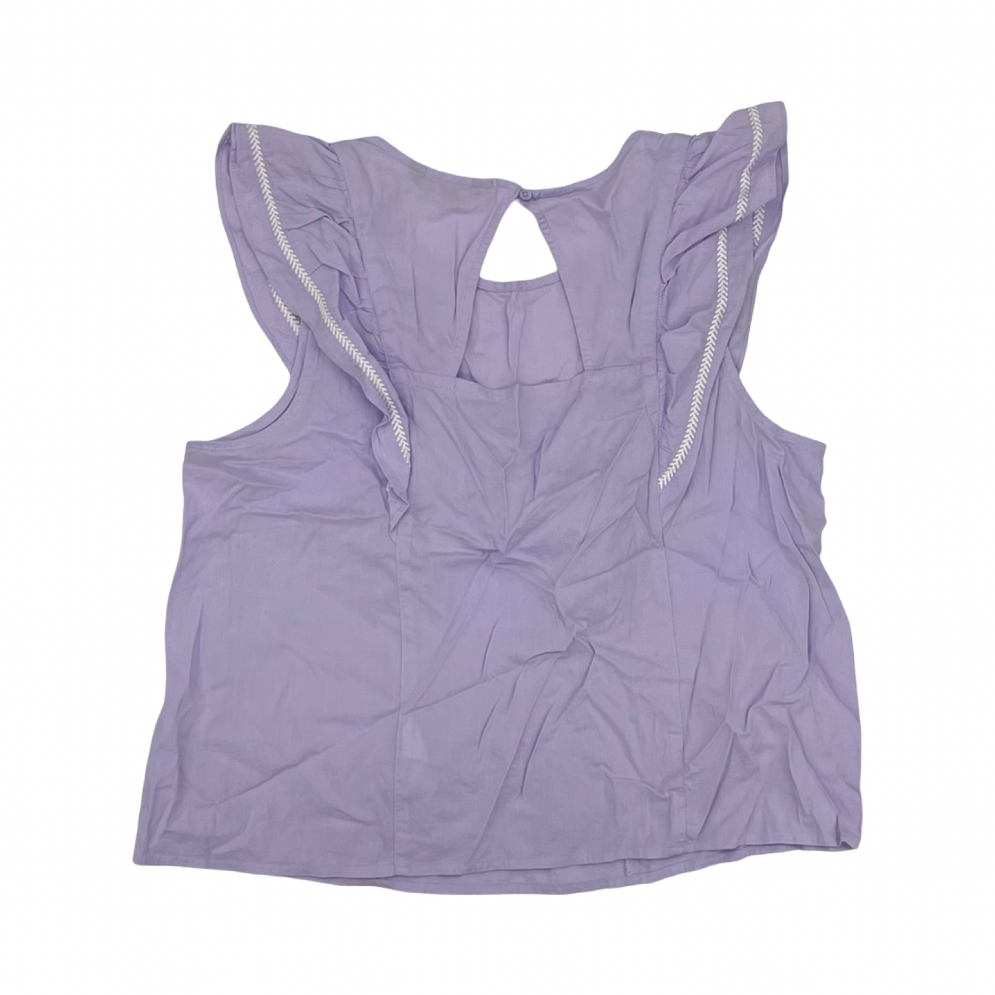 Blouse Ss By Banana Republic In Purple, Size:L