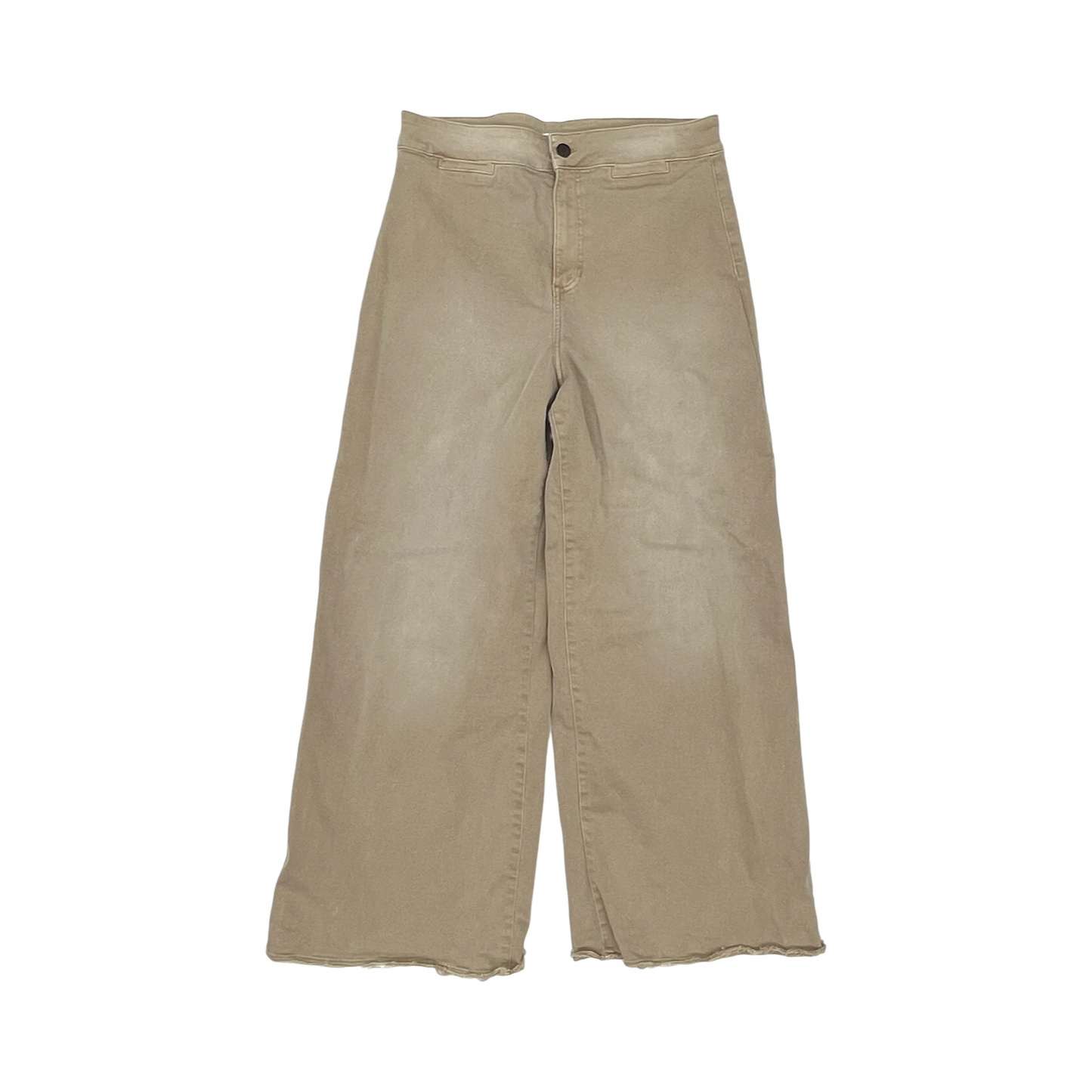 Jeans Wide Leg By Lc Lauren Conrad In Tan Denim, Size:14