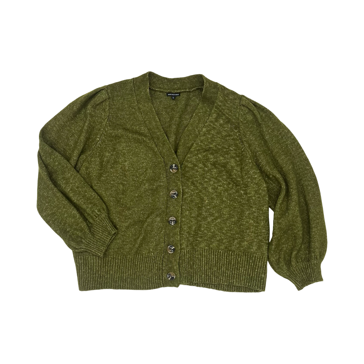 Sweater Cardigan By Who What Wear In Green, Size:3X