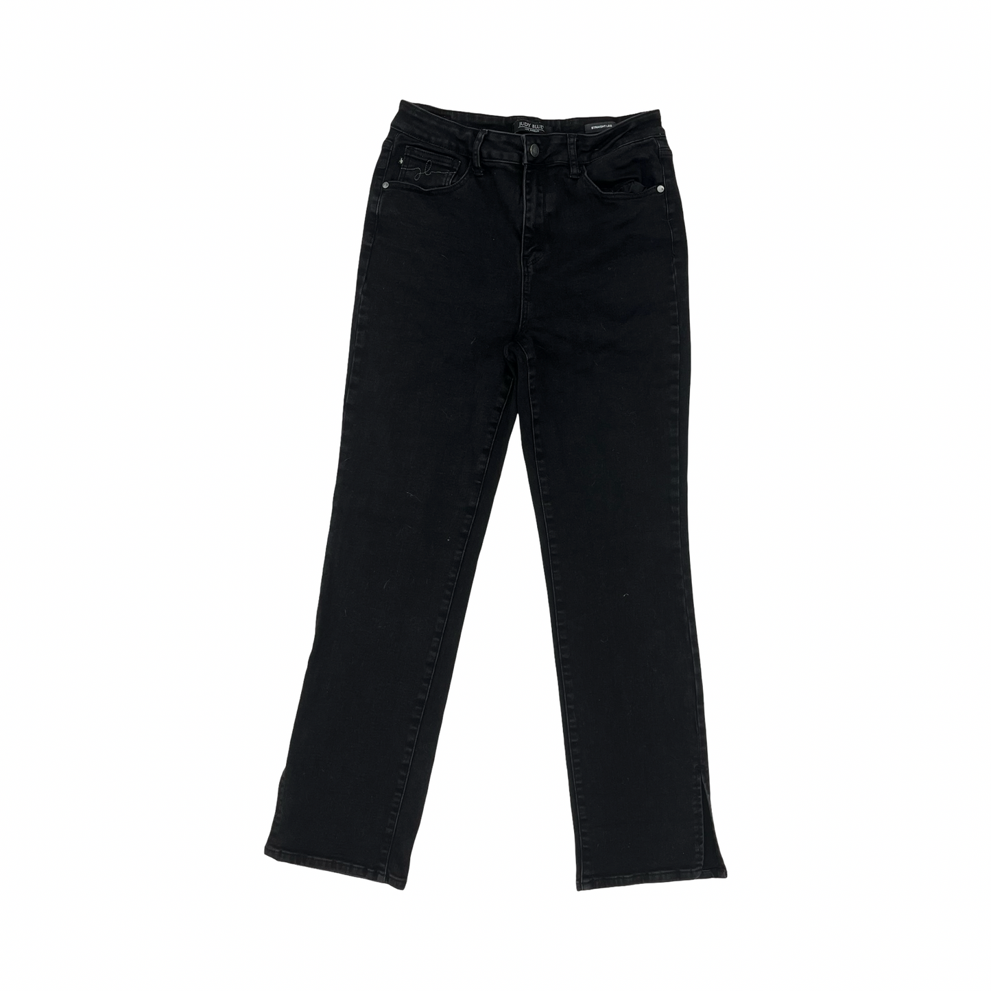 Jeans Straight By Judy Blue In Black, Size:14