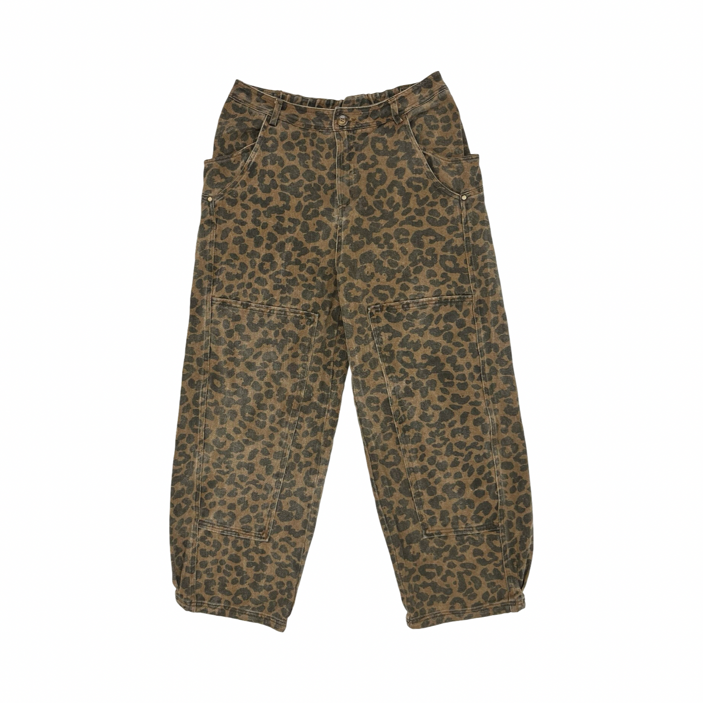 Jeans Straight By Clothes Mentor In Leopard Print, Size:Xl