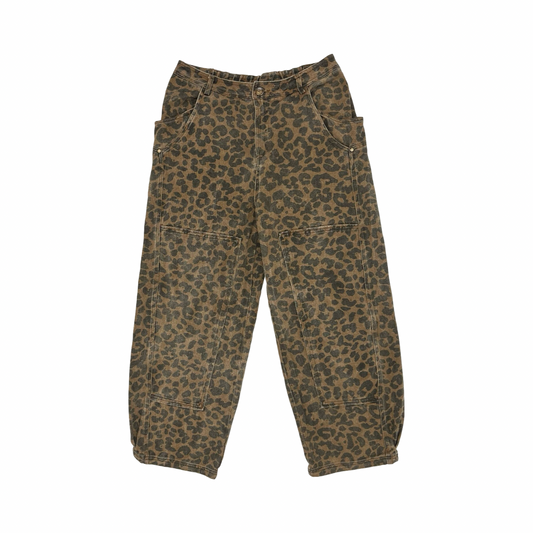 Jeans Straight By Clothes Mentor In Leopard Print, Size:Xl
