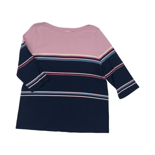 Top 3/4 Sleeve By Cj Banks In Blue & Purple, Size:1X