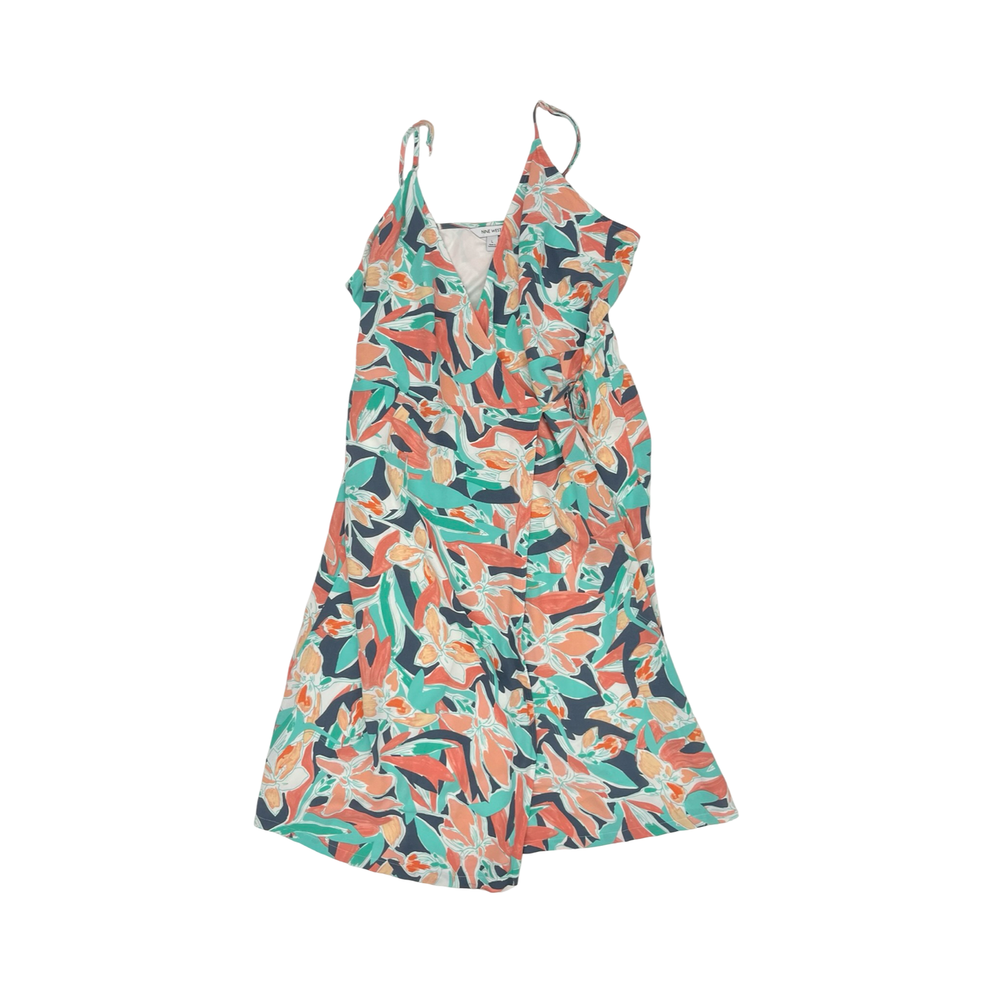 Dress Casual Midi By Nine West In Blue & Pink, Size:L
