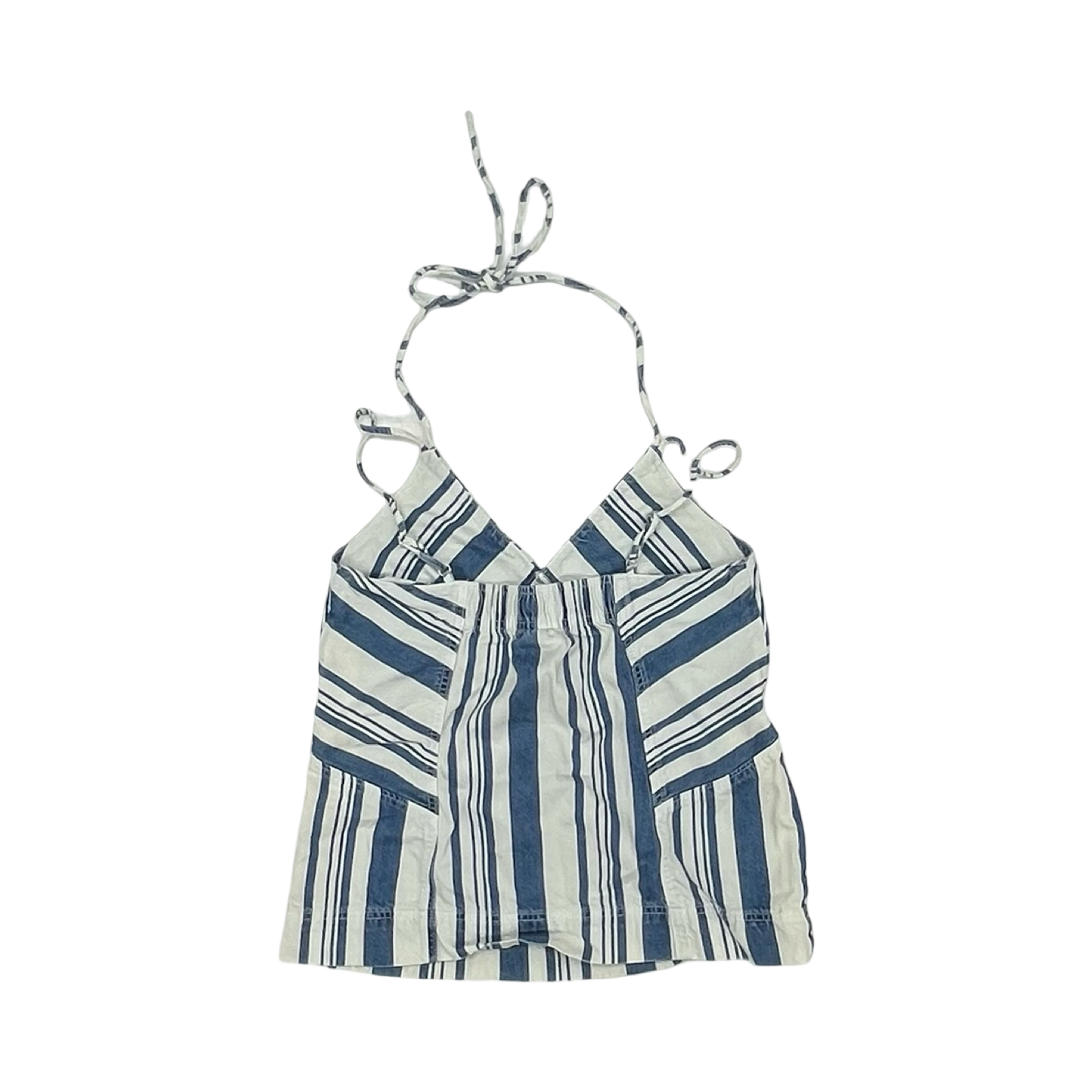 Blouse Sleeveless By Universal Thread In Blue & Cream, Size:S