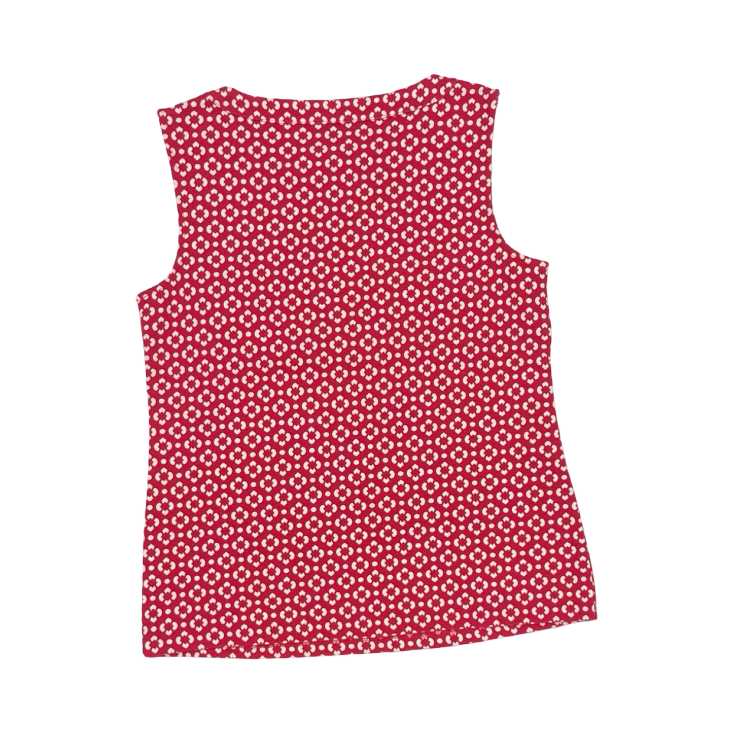 Blouse Sleeveless By Talbots In Pink & White, Size:S