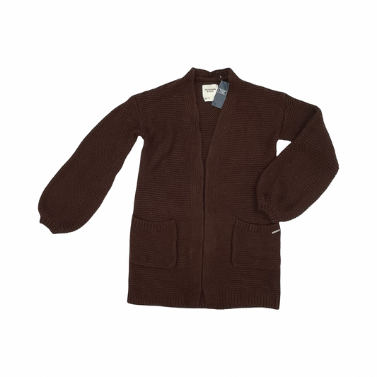 Sweater Cardigan By Abercrombie And Fitch In Brown, Size:Xs