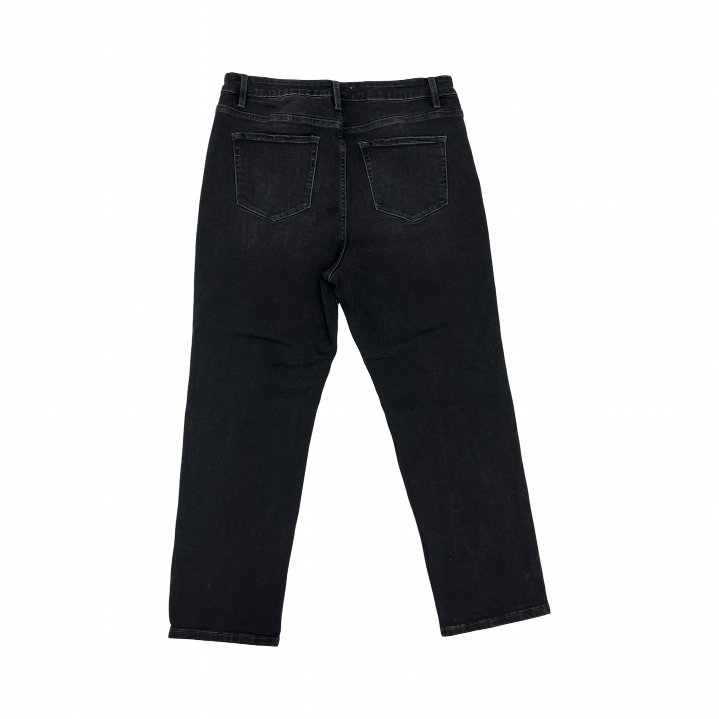 Jeans Straight By Vervet In Black Denim, Size:14