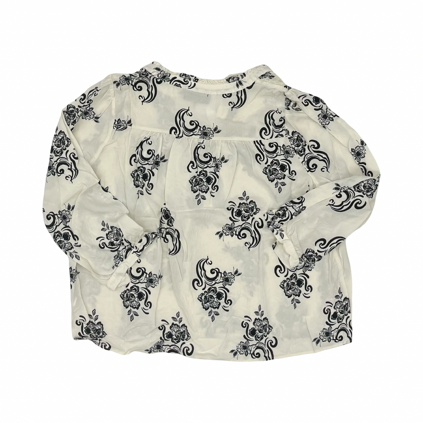 Blouse 3/4 Sleeve By Lane Bryant In Black & White, Size:2X