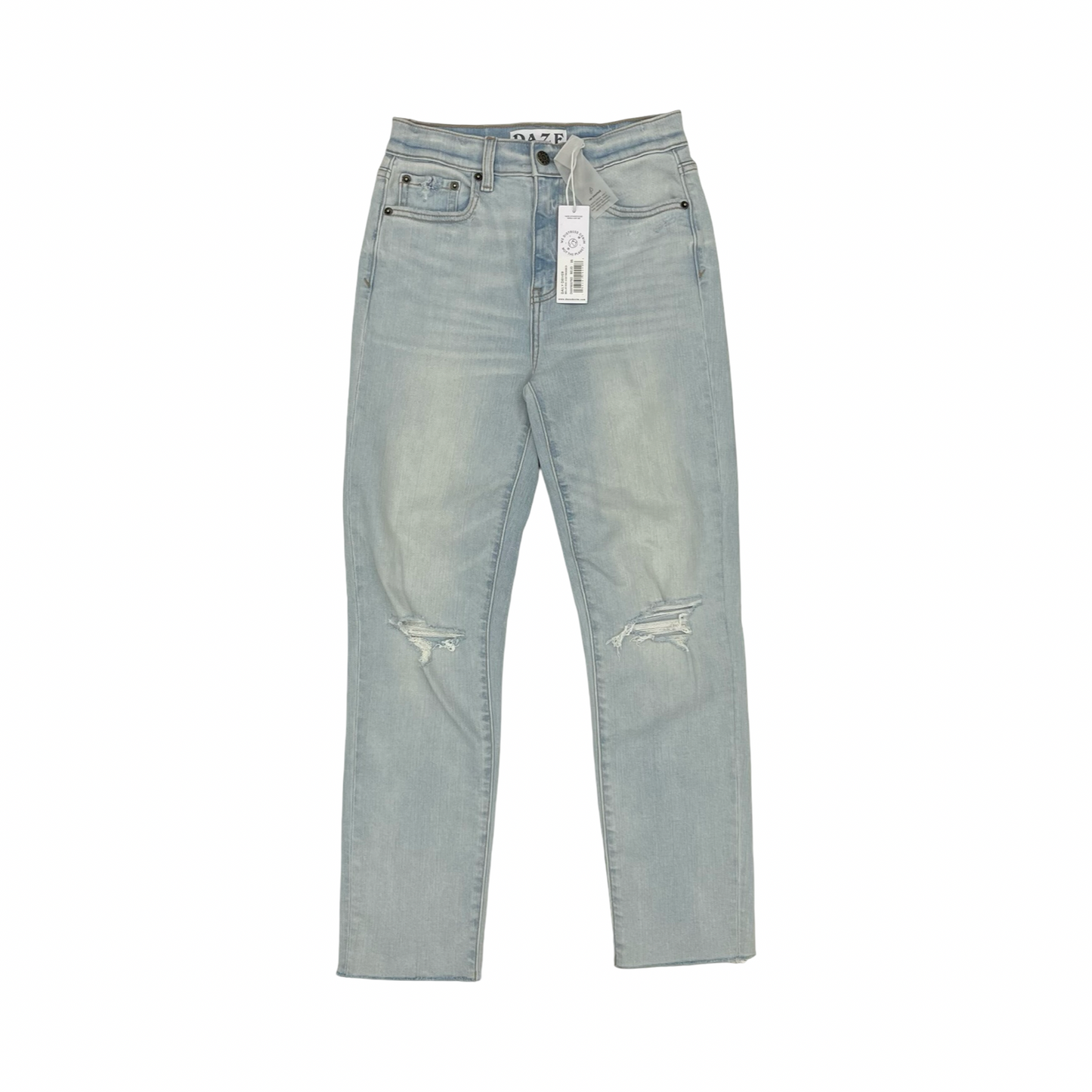 Jeans Straight By Daze In Blue Denim, Size:26