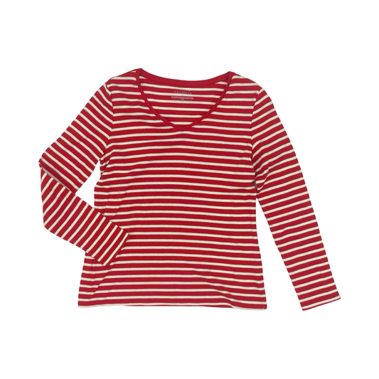 Top Ls By Talbots In Red & White, Size:M