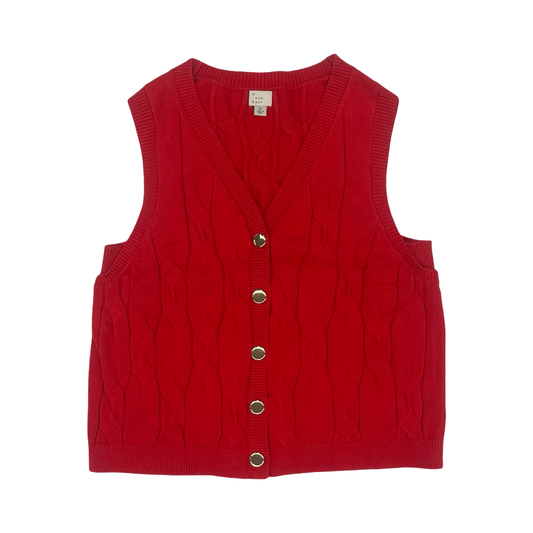 Vest Sweater By A New Day In Red, Size:Xl