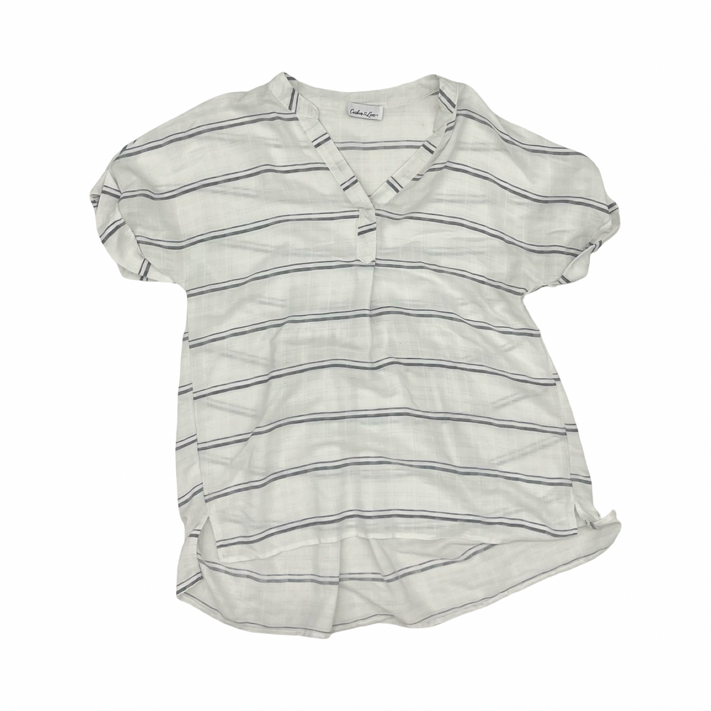 Blouse Ss By Clothes Mentor In White, Size:S