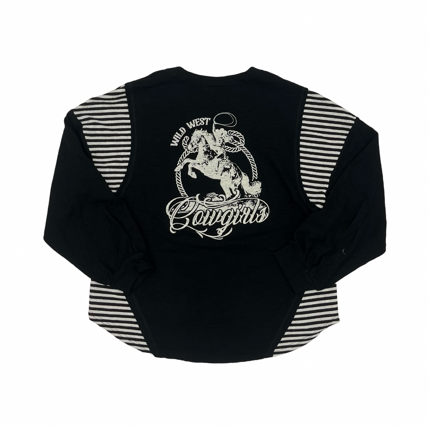 Top Ls By New In In Black & Cream, Size:M