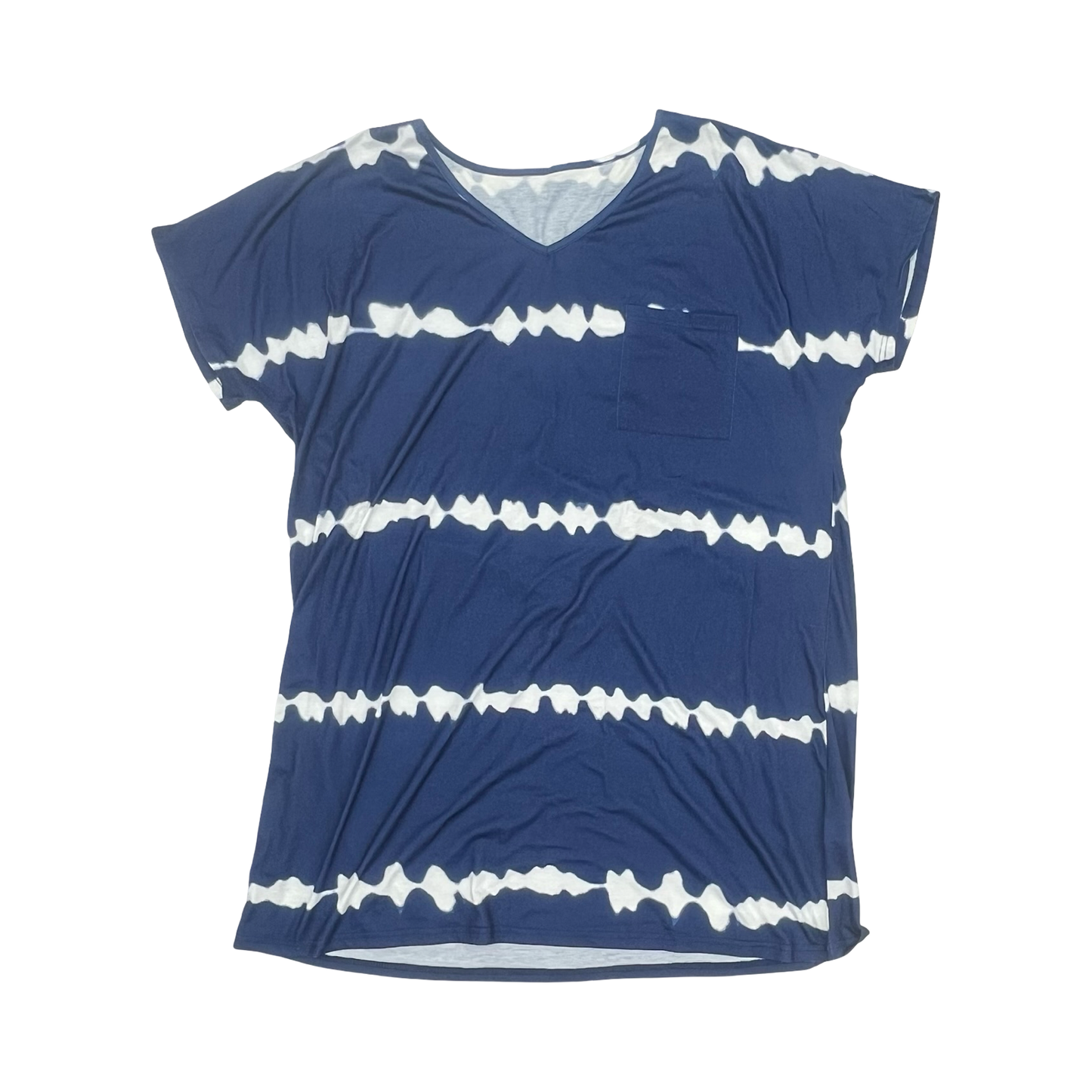 Dress Casual Short By Shein In Blue & White, Size:4X