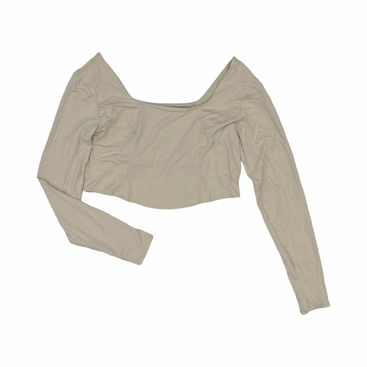 Athletic Top Ls Collar By Joy Lab In Tan, Size:Xxl