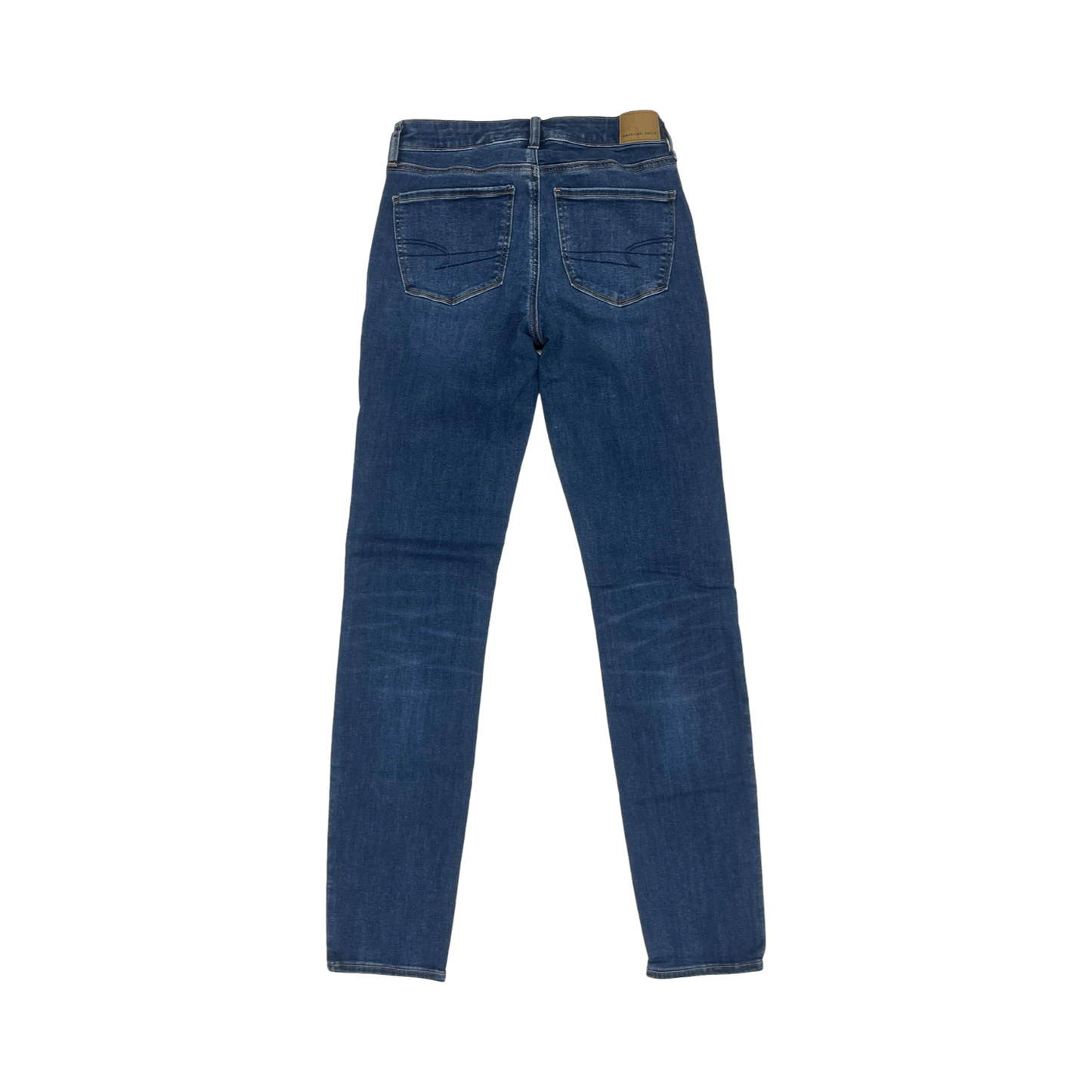 Jeans Skinny By American Eagle In Blue Denim, Size:4