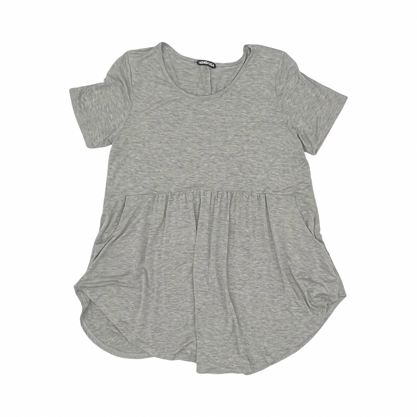 Top Ss By Clothes Mentor In Grey, Size:M