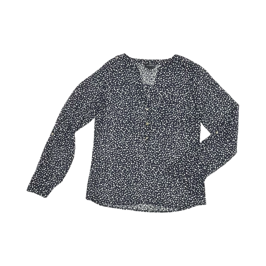 Blouse Ls By Limited In Blue & White, Size:Xs