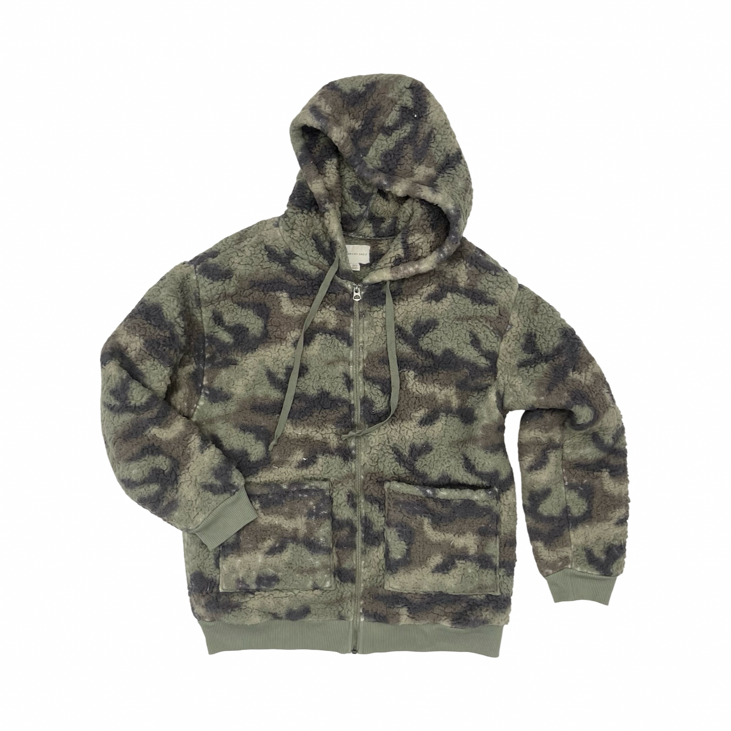 Sweatshirt Hoodie By American Eagle In Camouflage Print, Size:S